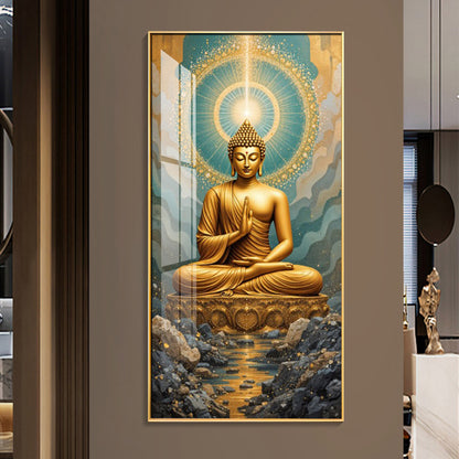 Buddha Bliss Premium Acrylic Vertical Wall Art
