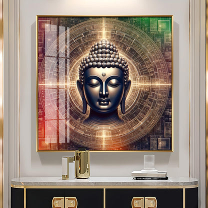 Divine and Peaceful Buddha Premium Acrylic Square Wall Art