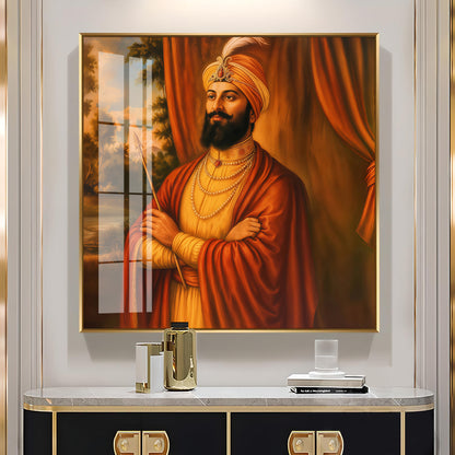 Divine Guru Gobind Singh Ji Premium Acrylic Square Wall Art
