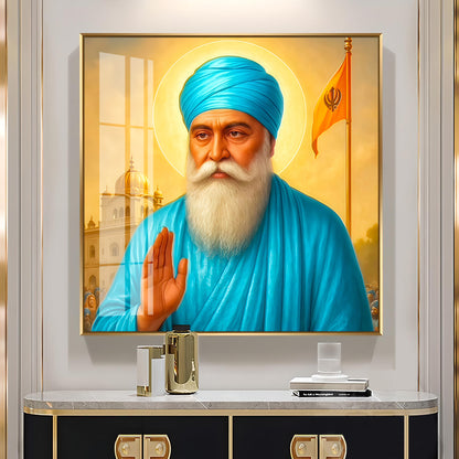 Blessing By Guru Nank Ji Premium Acrylic Square Wall Art