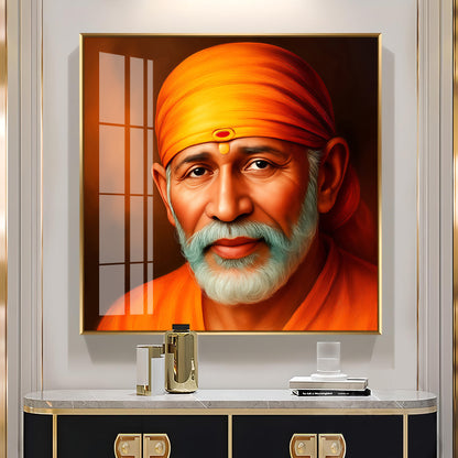 Shridi Sai Baba Premium Acrylic Square Wall Art