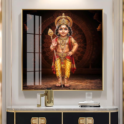 Bhagwan Murugan Ji Premium Acrylic Square Wall Art