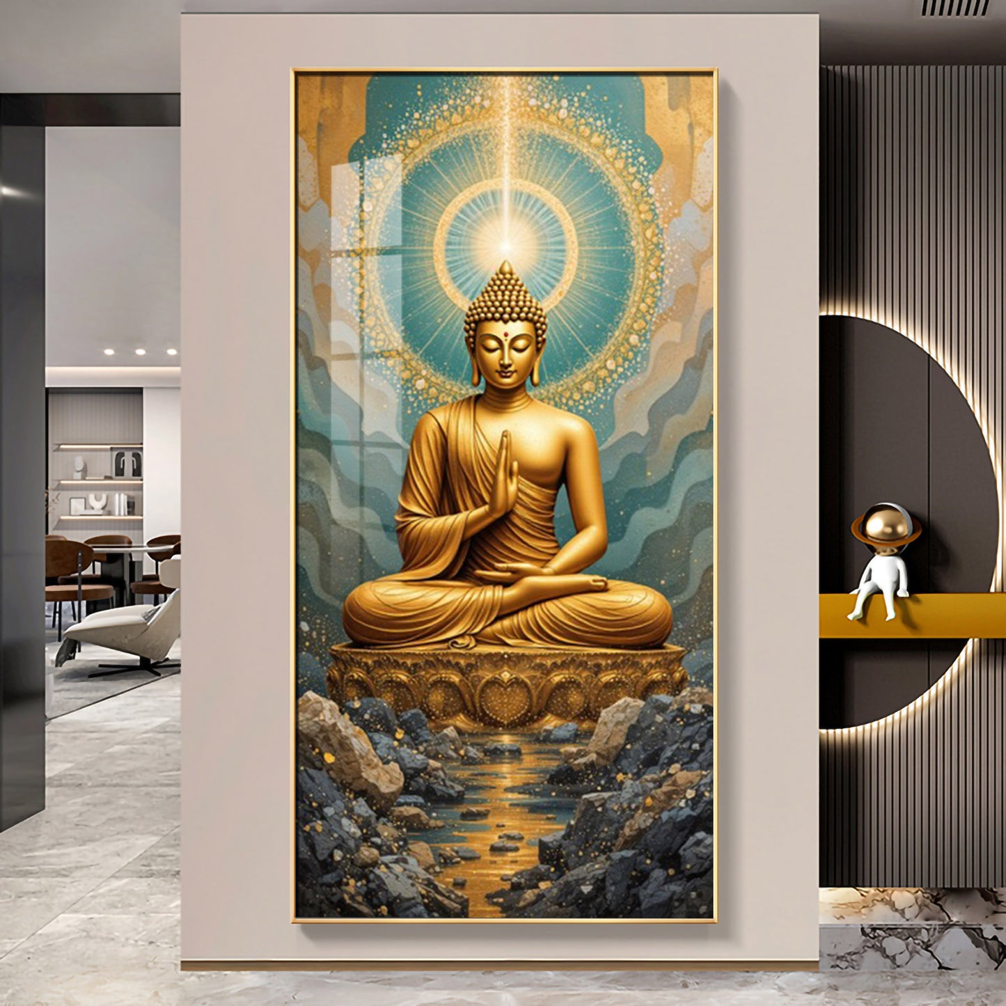 Buddha Bliss Premium Acrylic Vertical Wall Art