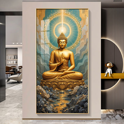 Buddha Bliss Premium Acrylic Vertical Wall Art