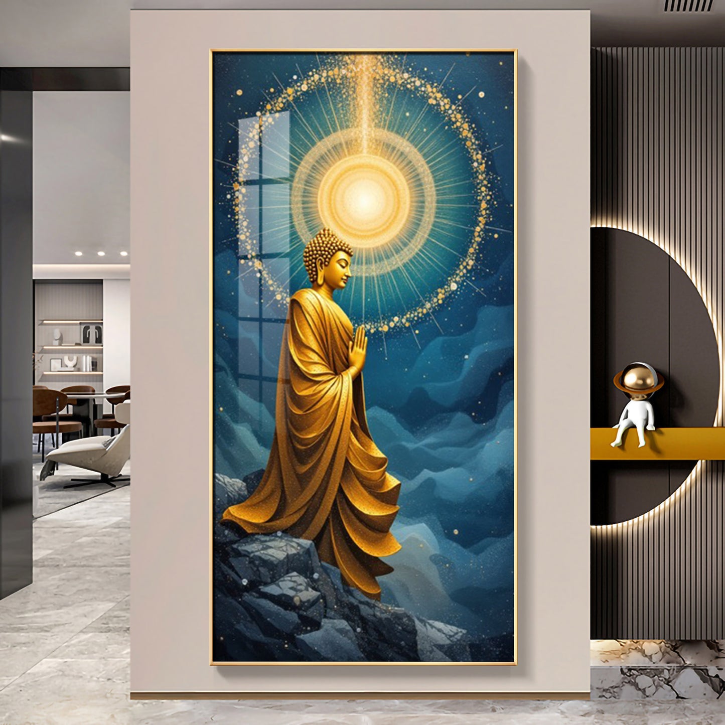 The Buddha's Haven Premium Acrylic Vertical Wall Art
