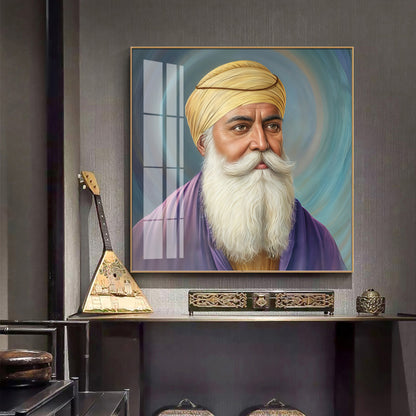 Guru Nanak Sahab Ji Premium Acrylic Square Wall Art