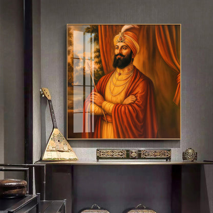 Divine Guru Gobind Singh Ji Premium Acrylic Square Wall Art