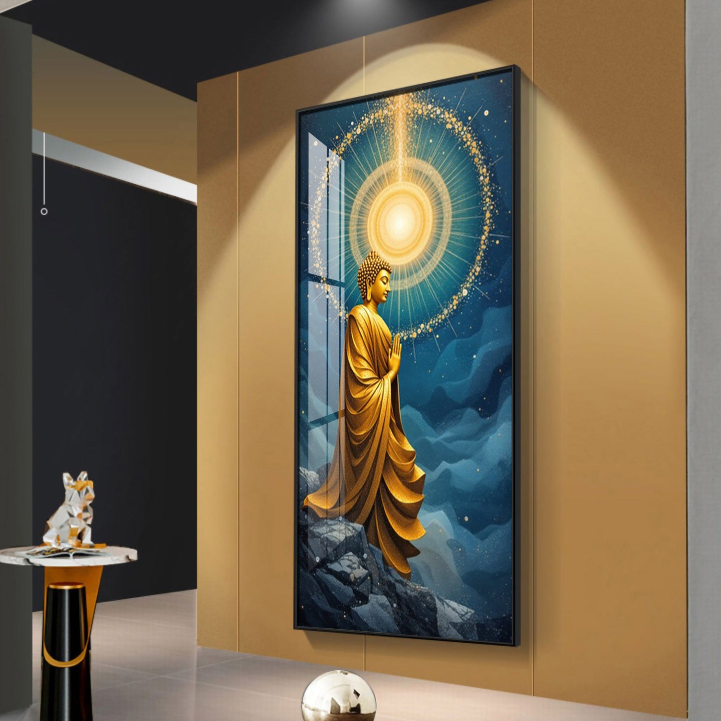 The Buddha's Haven Premium Acrylic Vertical Wall Art