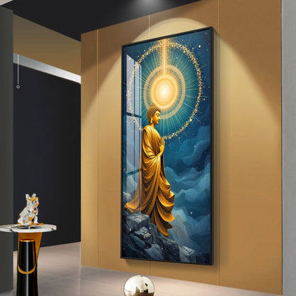 The Buddha's Haven Premium Acrylic Vertical Wall Art