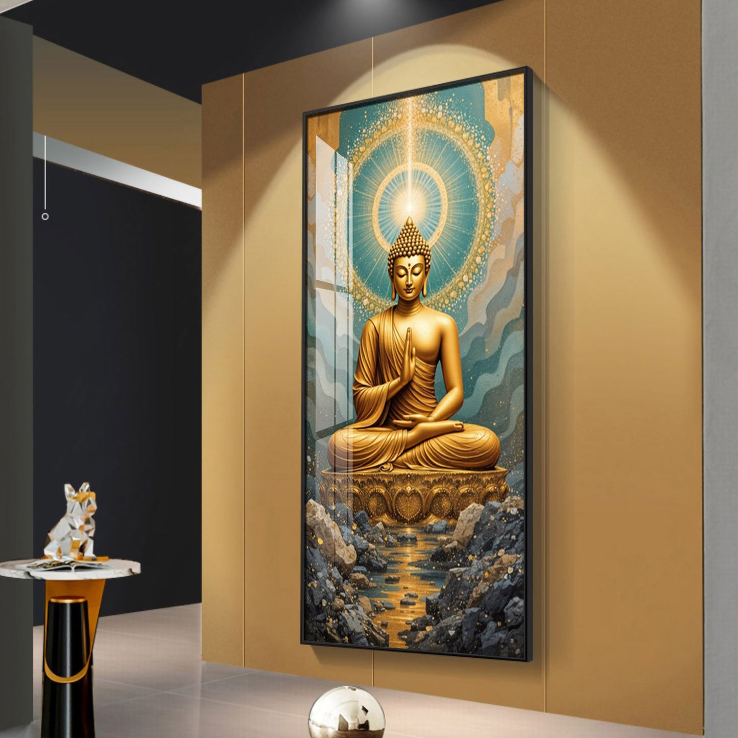 Buddha Bliss Premium Acrylic Vertical Wall Art
