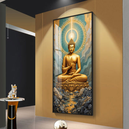 Buddha Bliss Premium Acrylic Vertical Wall Art
