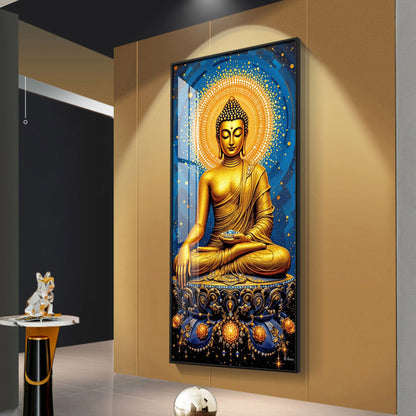 Calm Buddha Deliberation Premium Acrylic Vertical Wall Art