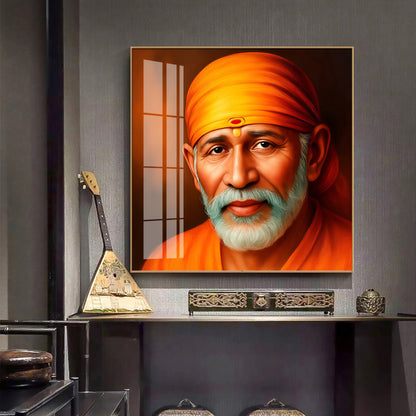Shridi Sai Baba Premium Acrylic Square Wall Art