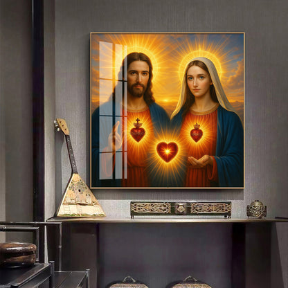Most Sacred Heart of Jesus Premium Acrylic Square Wall Art