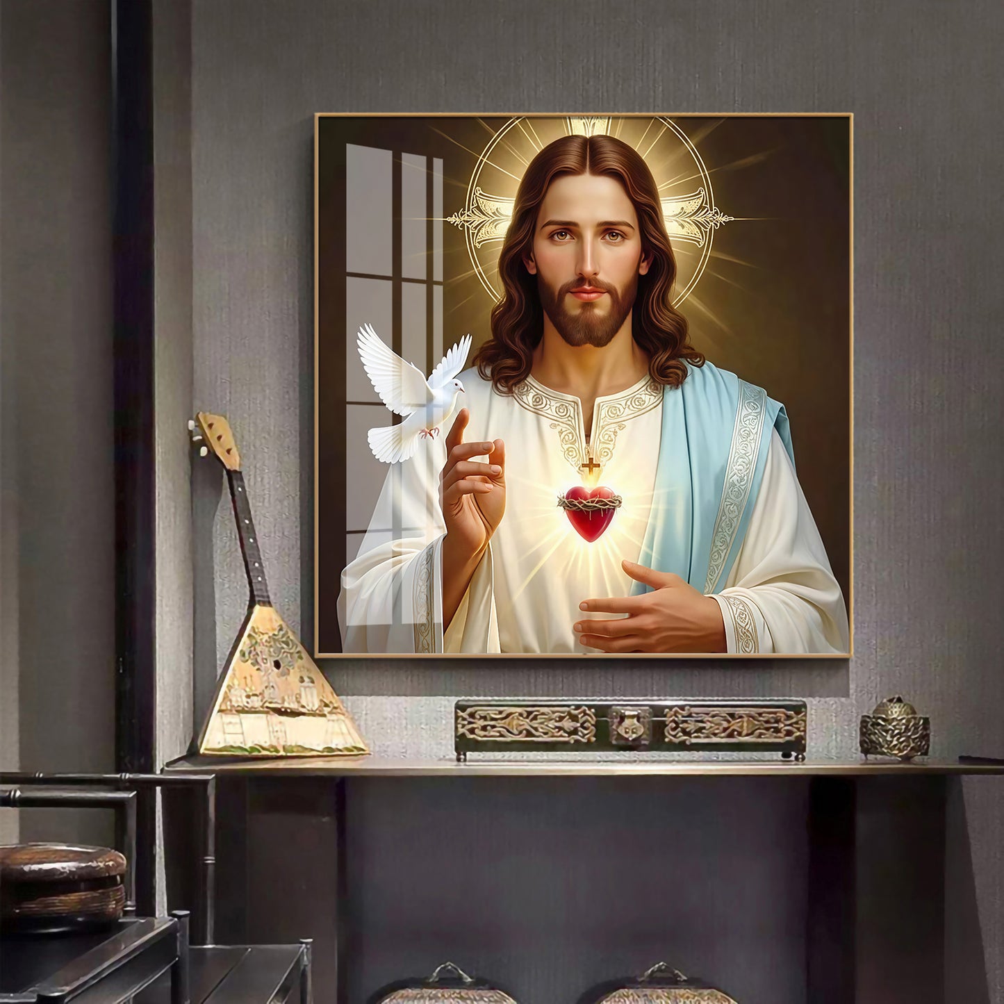 Jesus Christ Premium Acrylic Square Wall Art