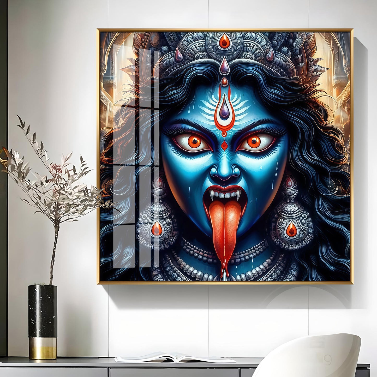 Goddess Kali Premium Acrylic Square Wall Art