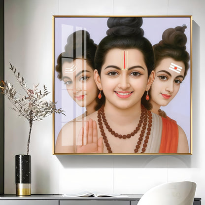 Sri Dattatreya Maharaj Ji Premium Acrylic Square Wall Art