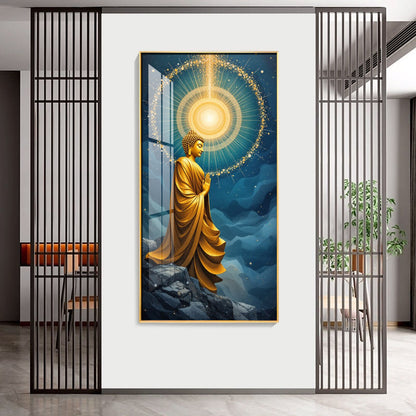 The Buddha's Haven Premium Acrylic Vertical Wall Art