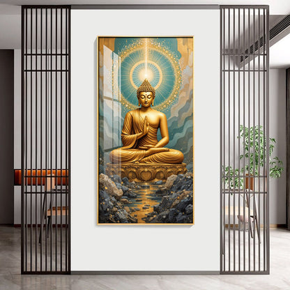 Buddha Bliss Premium Acrylic Vertical Wall Art