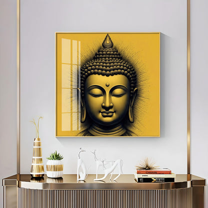 Lord Buddha Blessing Premium Acrylic Square Wall Art