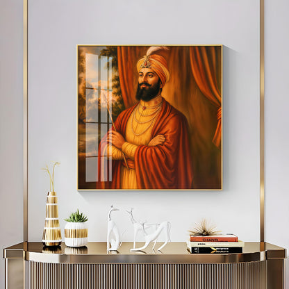 Divine Guru Gobind Singh Ji Premium Acrylic Square Wall Art