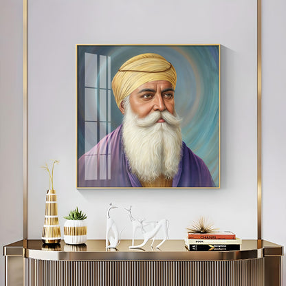 Guru Nanak Sahab Ji Premium Acrylic Square Wall Art