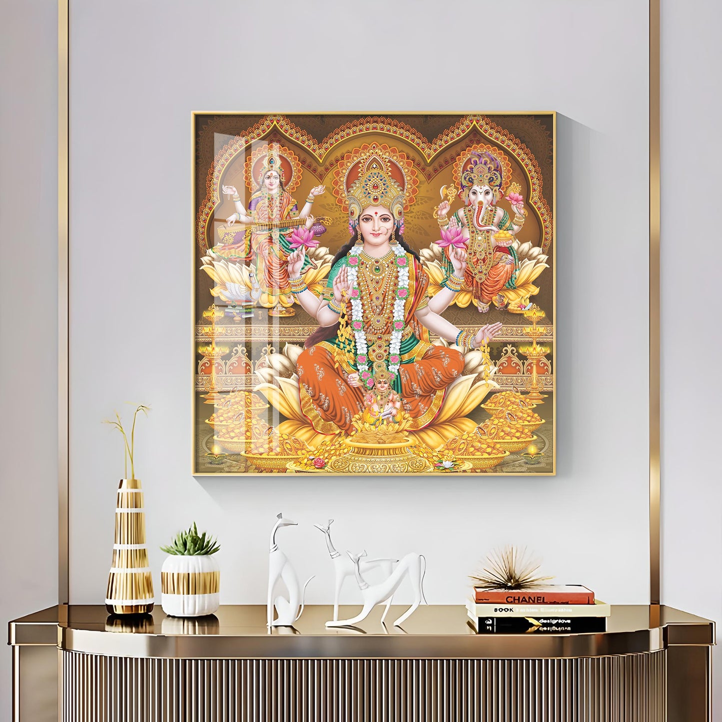 Spritual Deities Blessings Premium Acrylic Square Wall Art