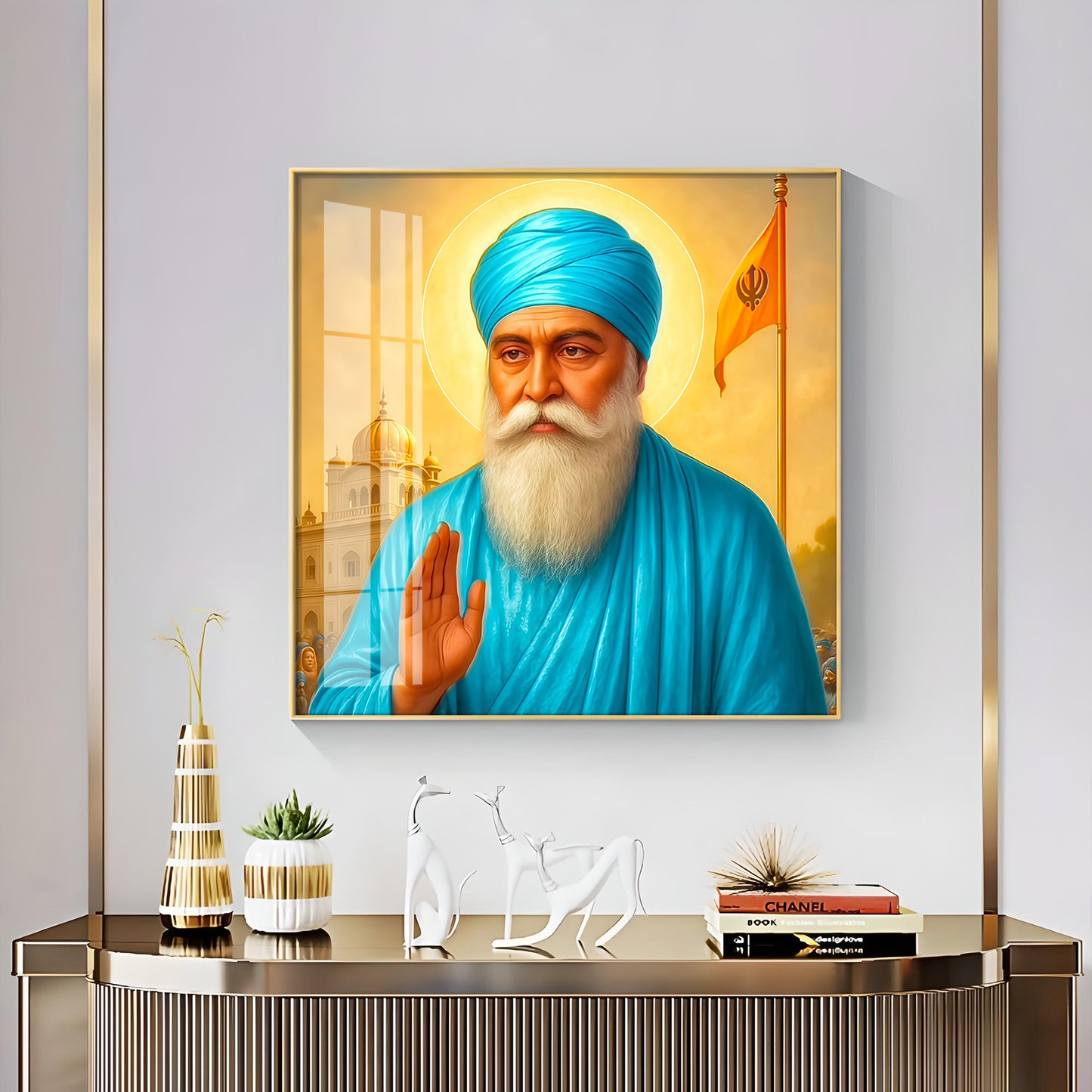 Blessing By Guru Nank Ji Premium Acrylic Square Wall Art