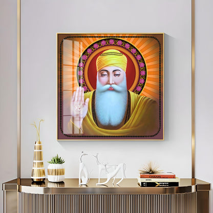 Guru Nanak Ji Premium Acrylic Square Wall Art