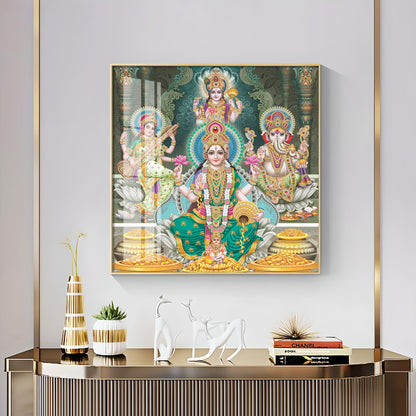 Divine Essence Of Supreme Deities Premium Acrylic Square Wall Art