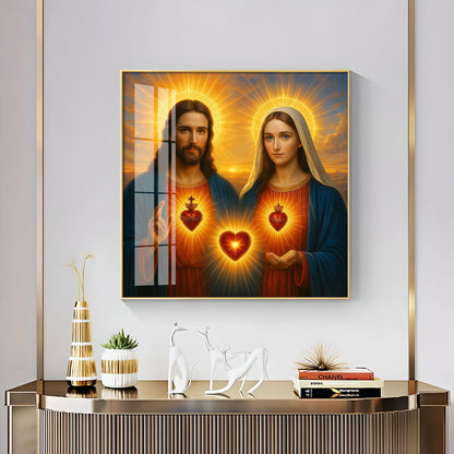 Most Sacred Heart of Jesus Premium Acrylic Square Wall Art