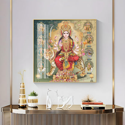 Celestial Grace Goddess Premium Acrylic Square Wall Art