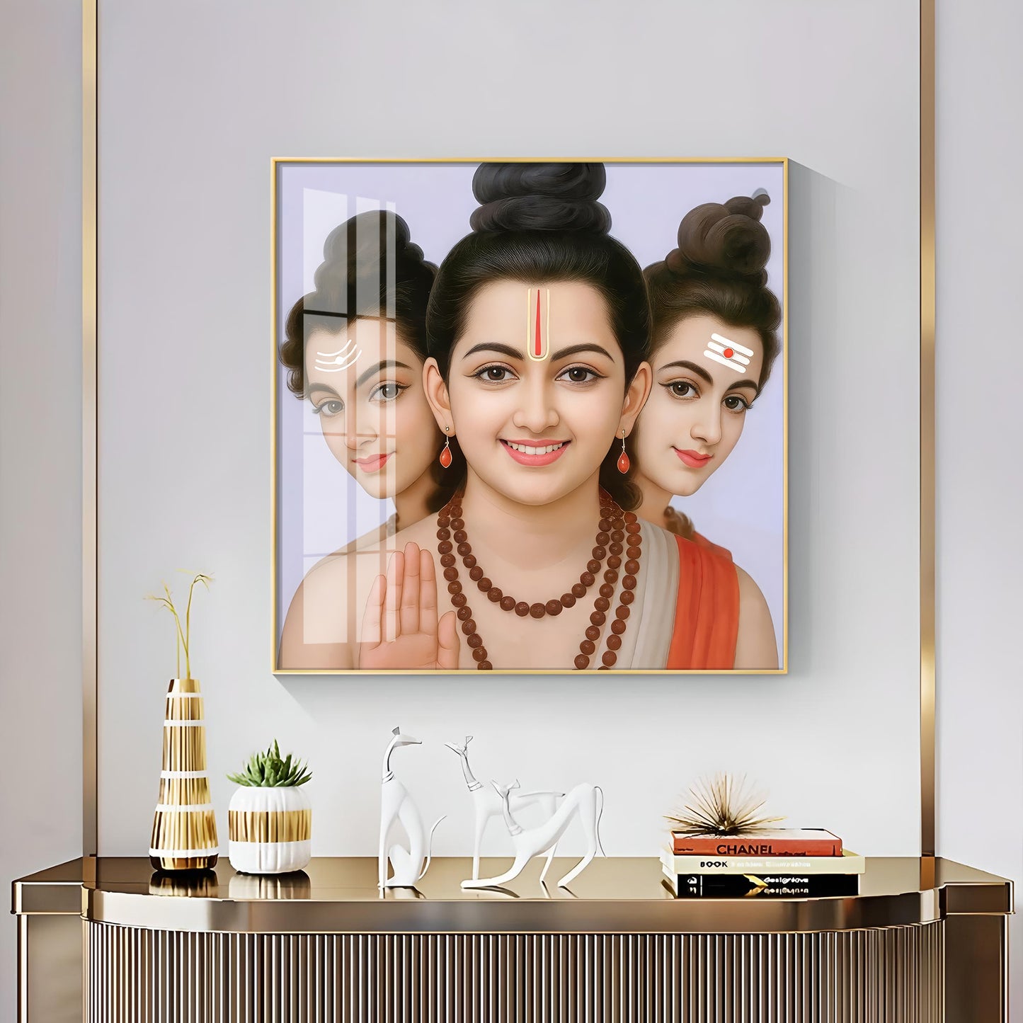 Sri Dattatreya Maharaj Ji Premium Acrylic Square Wall Art