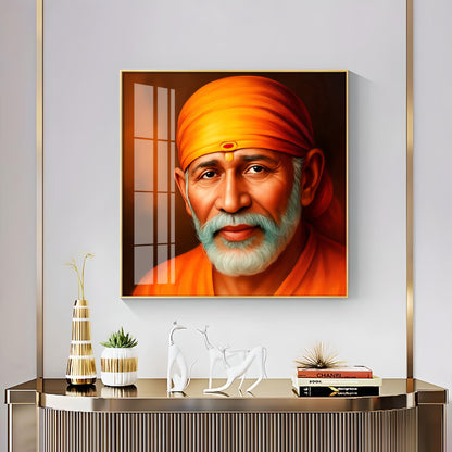 Shridi Sai Baba Premium Acrylic Square Wall Art