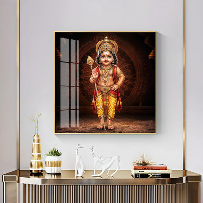 Bhagwan Murugan Ji Premium Acrylic Square Wall Art