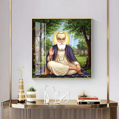 Satnam Waheguru Ji Premium Acrylic Square Wall Art