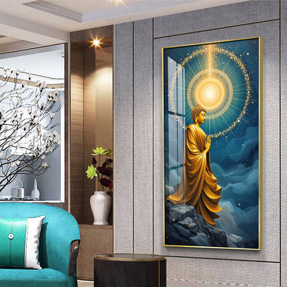 The Buddha's Haven Premium Acrylic Vertical Wall Art