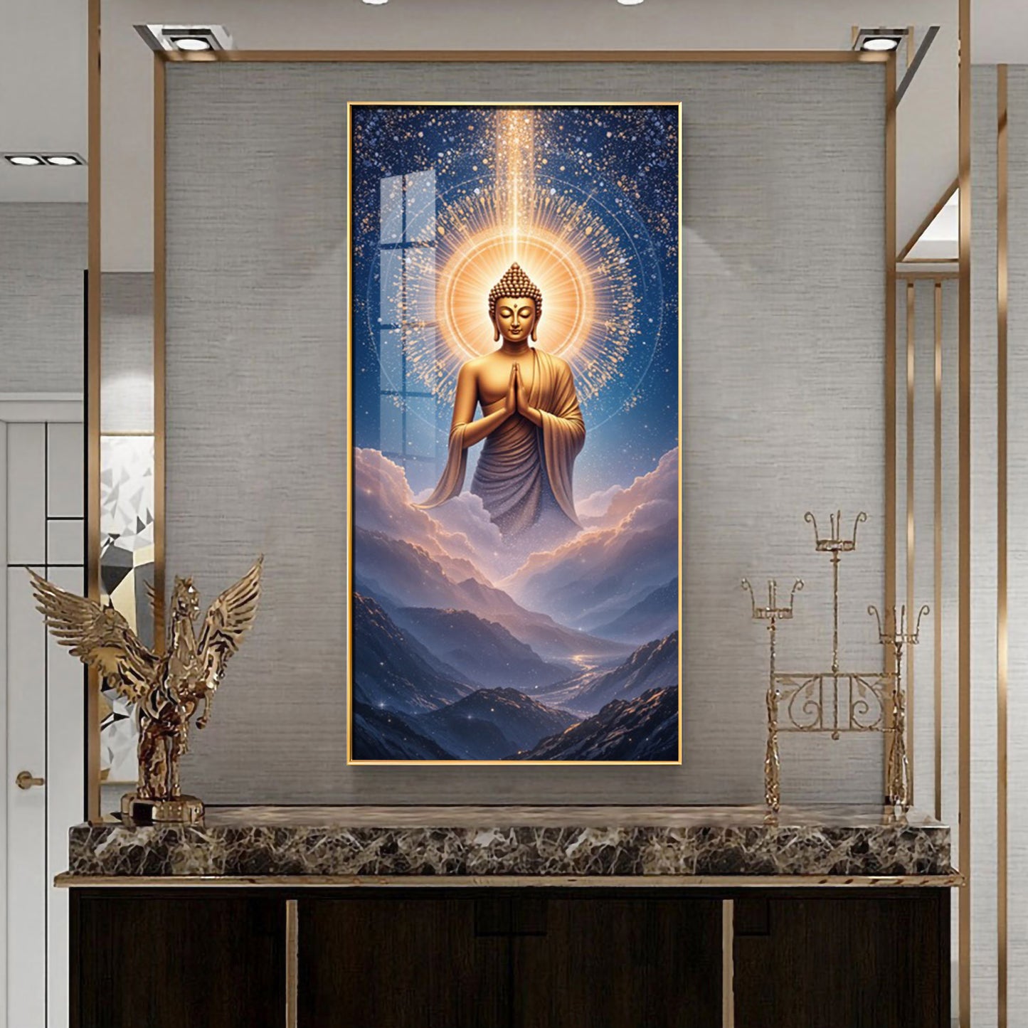 Gautama Buddha Premium Acrylic Vertical Wall Art