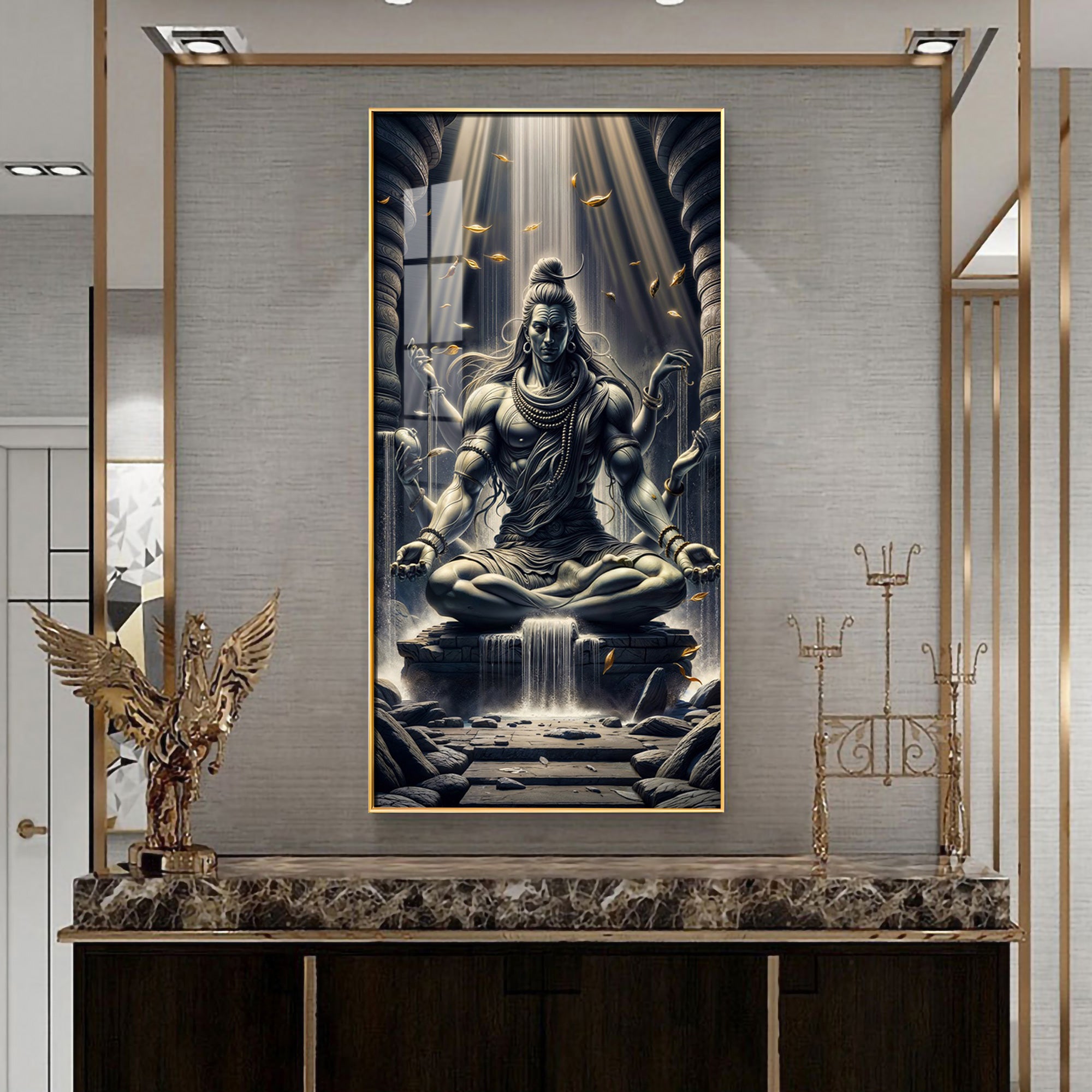 Shiv Sadhana Premium Acrylic Vertical Wall Art