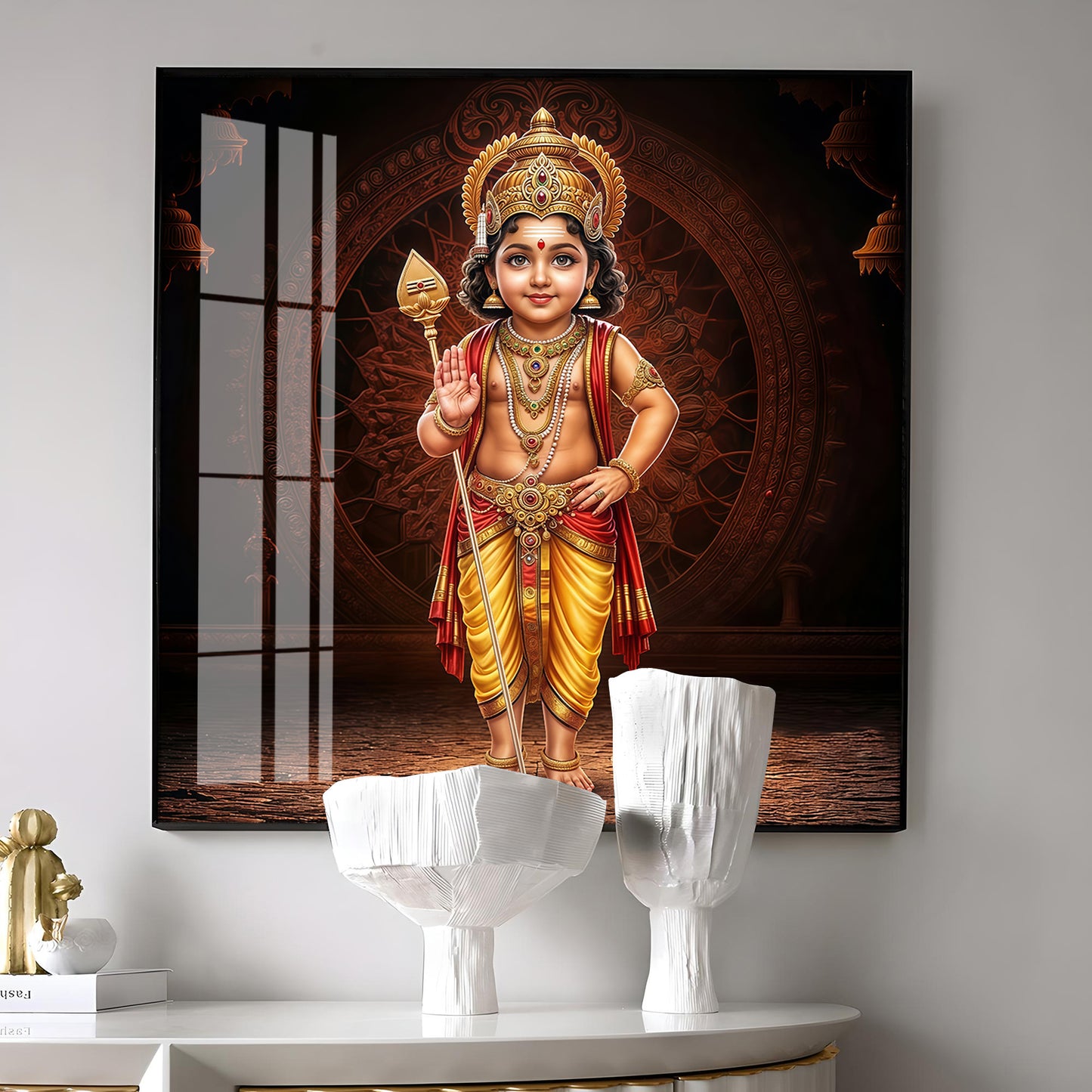 Bhagwan Murugan Ji Premium Acrylic Square Wall Art