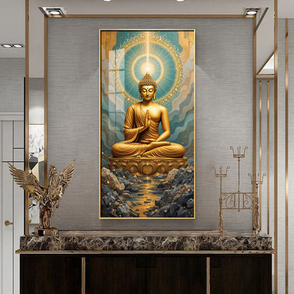 Buddha Bliss Premium Acrylic Vertical Wall Art
