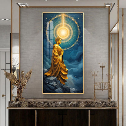 The Buddha's Haven Premium Acrylic Vertical Wall Art