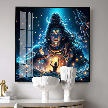 Cosmic Shiva Premium Acrylic Square Wall Art