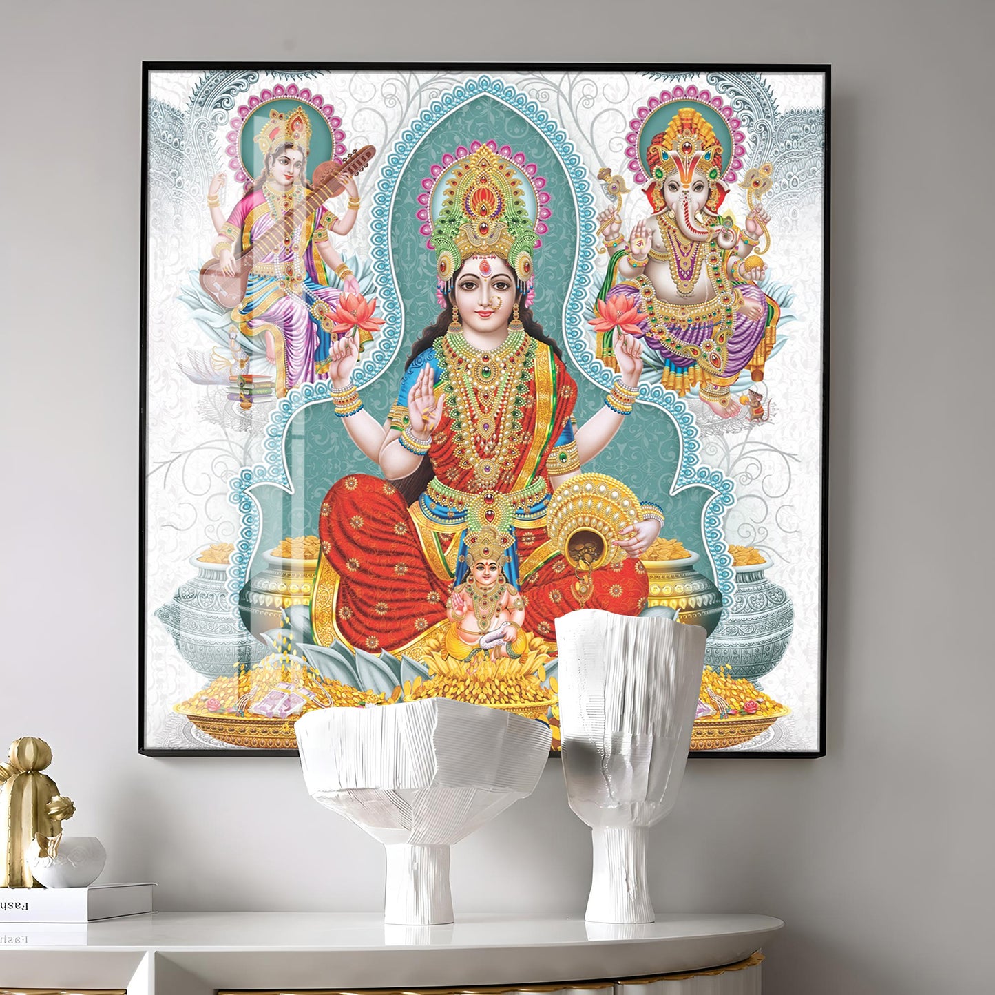 Supreme Serenity Deities Premium Acrylic Square Wall Art