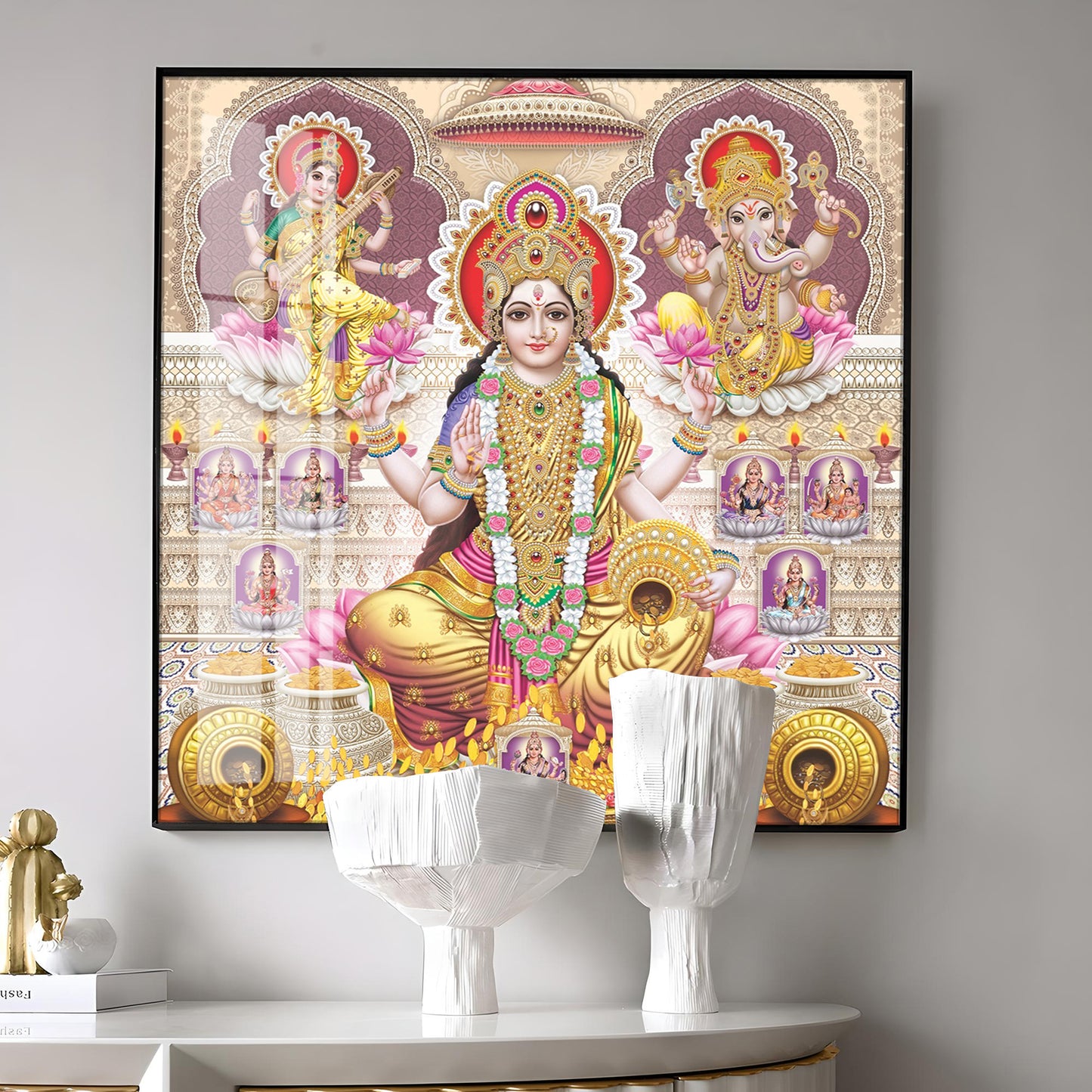 Supreme Laxmi Radiance Premium Acrylic Square Wall Art
