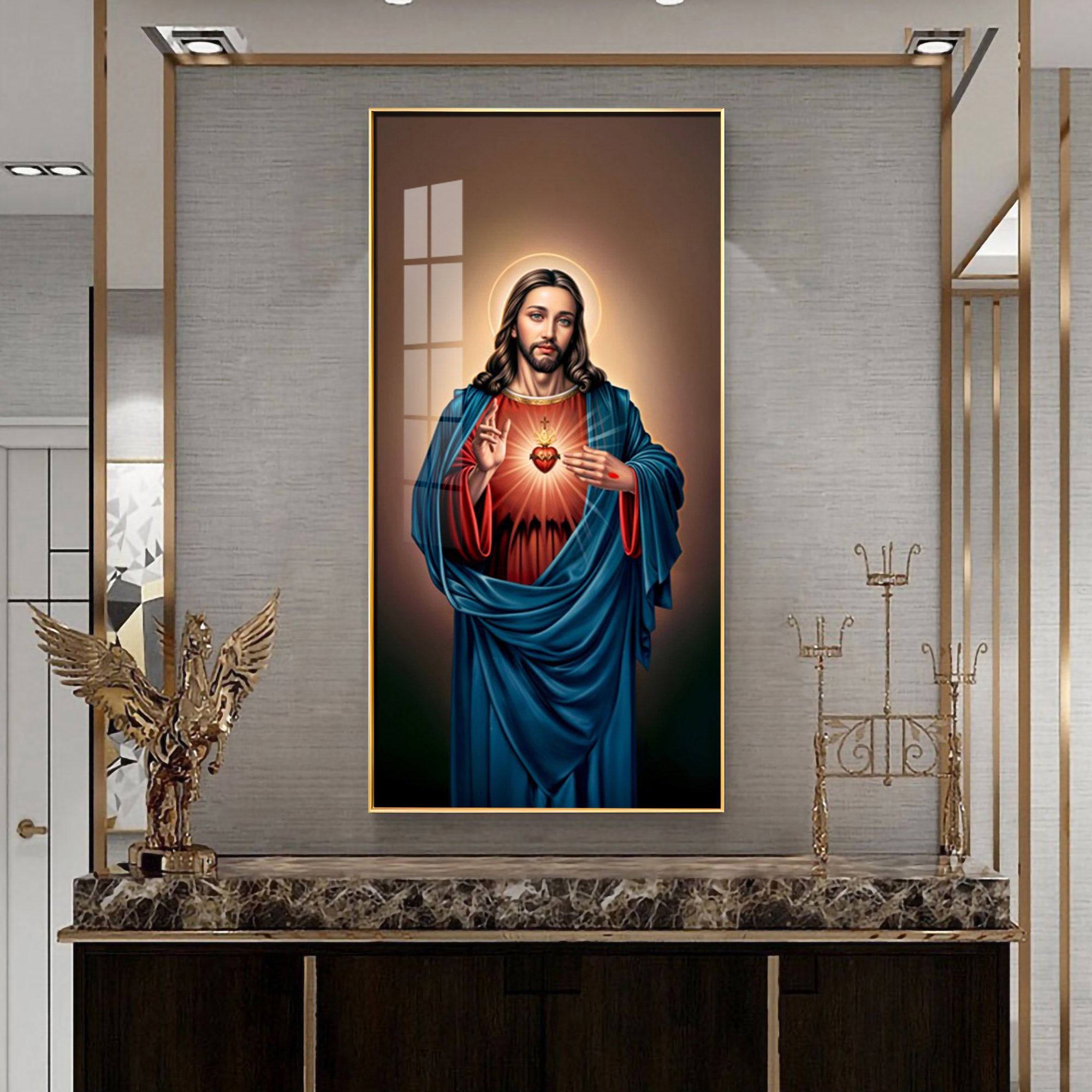 The Jesus Heart Premium Acrylic Vertical Wall Art