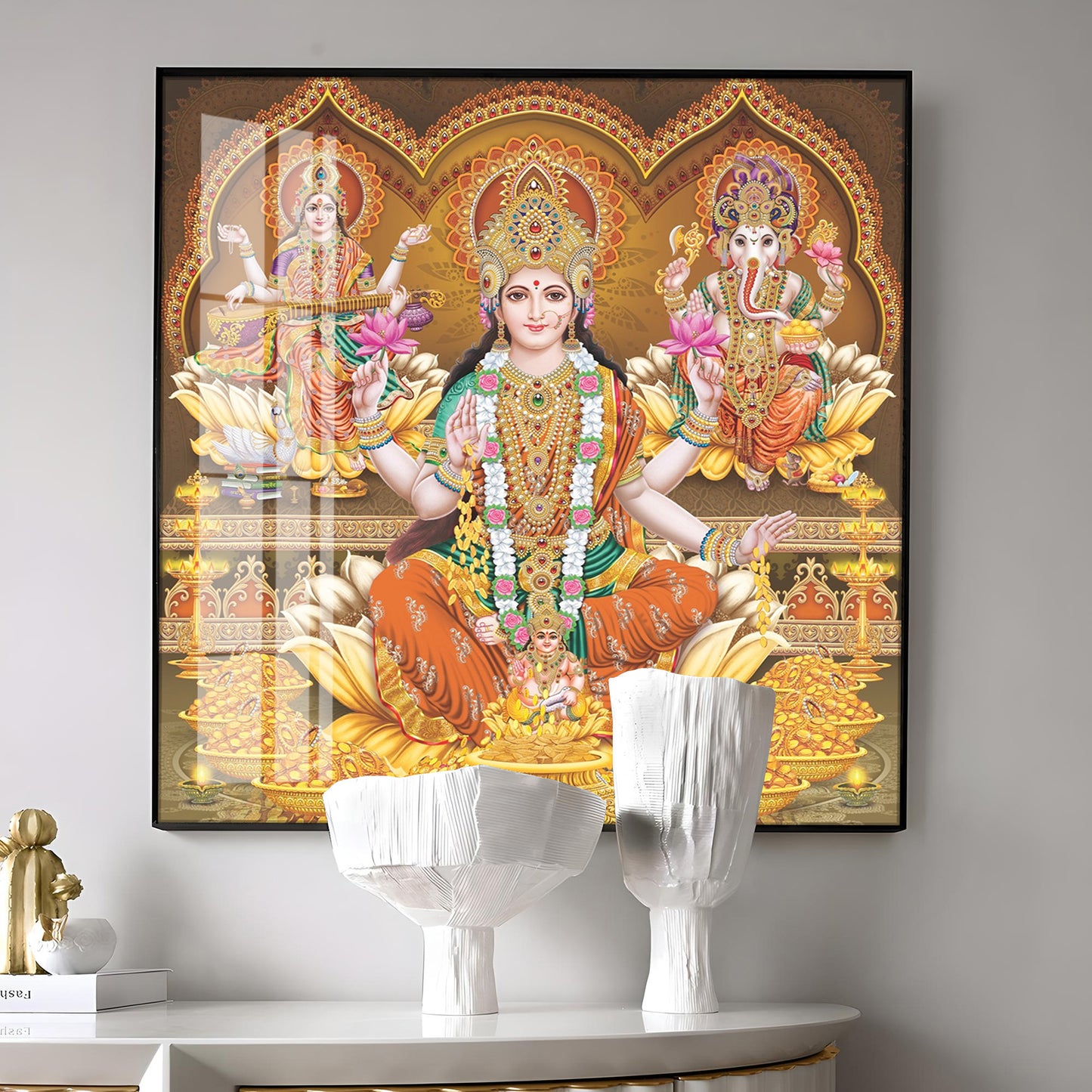 Spritual Deities Blessings Premium Acrylic Square Wall Art