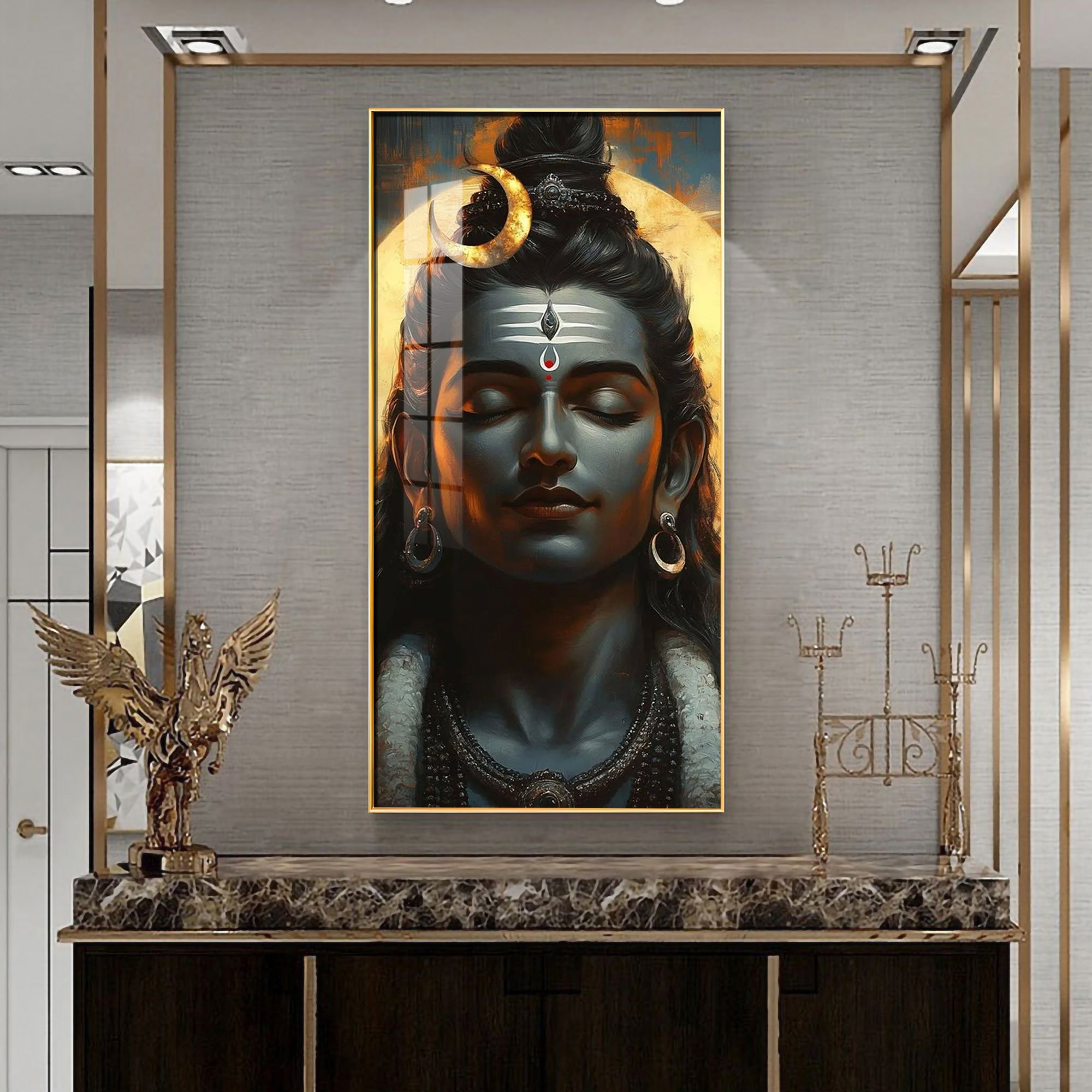 Shiva's Embrace Premium Acrylic Vertical Wall Art