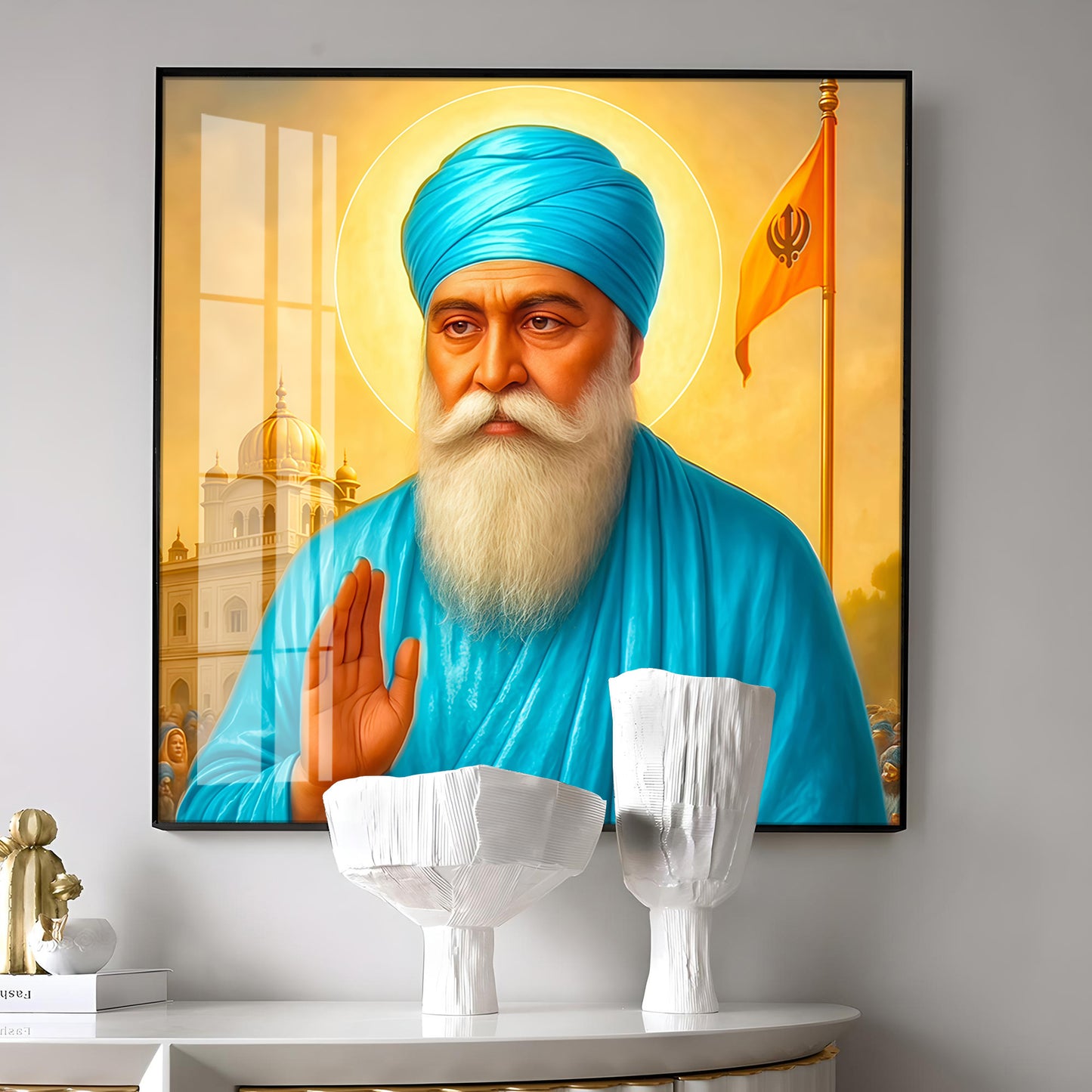 Blessing By Guru Nank Ji Premium Acrylic Square Wall Art