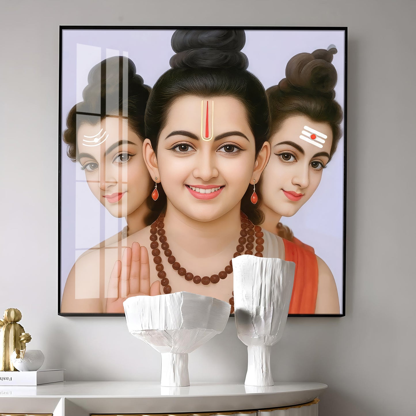 Sri Dattatreya Maharaj Ji Premium Acrylic Square Wall Art